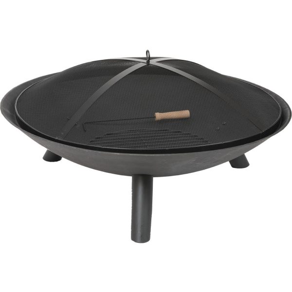 Deep Bowl 36 Inch Round Cast Iron Wood-Burning Fire Bowl in Brown by Dagan Industries