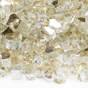 BBQGuys Signature 1/4-Inch Gold Reflective Fire Glass - 10 Pounds