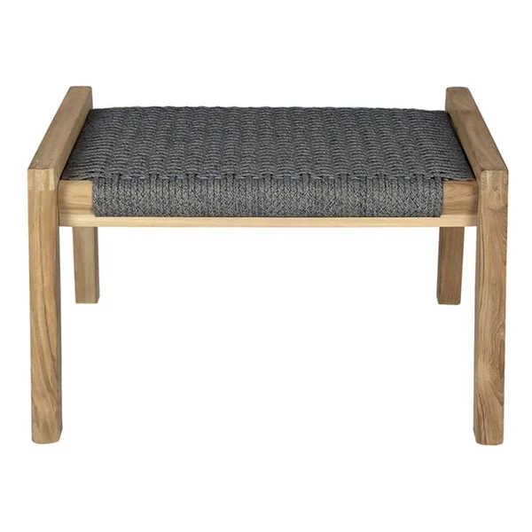 Admiral Teak Ottoman in Charcoal Gray by Royal Teak Collection