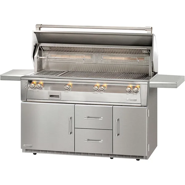 Alfresco ALXE 56-Inch Freestanding Propane Gas All Grill On Refrigerated Cart With Sear Zone And Rotisserie - ALXE-56BFGR-LP