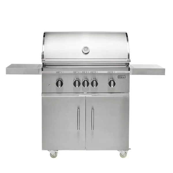 Coyote SL-Series 36-in 4-Burner Natural Gas Grill w/ Sear Burner, Rotisserie, & Safety Valve