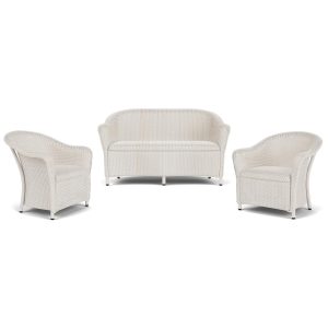 Reflections 3 Pc Lloyd Loom Seating Set in Antique White by Lloyd Flanders