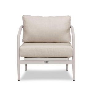 Midnight Cove Aluminum Club Chair in Urban Stone/Cast Silver by Lakeview Outdoor Designs
