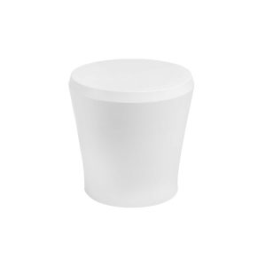 Affinity 18 Inch Round Polyresin End Table in White by Ledge Lounger