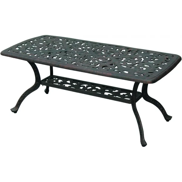 Series 80 42 X 21 Inch Cast Aluminum Coffee Table by Darlee