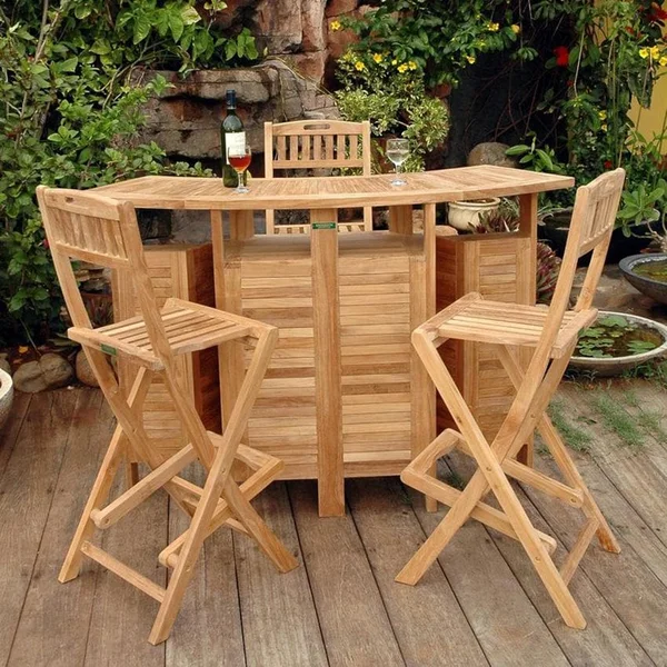 Pecan Bay 5 Pc Teak Bar Set by Lakeview Outdoor Designs