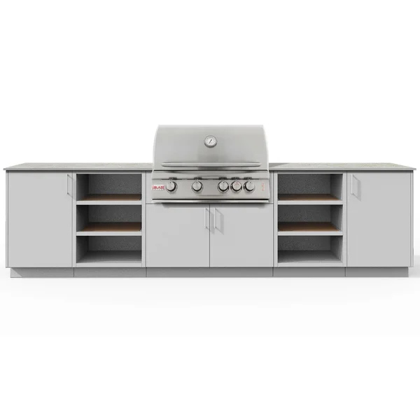 Urban Bonfire Savannah 32 Outdoor Kitchen w/ Blaze LTE Natural Gas Grill, Keon Dekton Countertop & Chantilly Finish - B-Savannah-32-Blaze-Keon-Chantilly