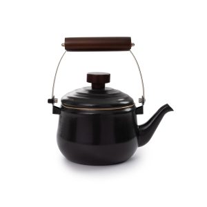 Barebones Living Enamel Teapot - Charcoal - CKW-348