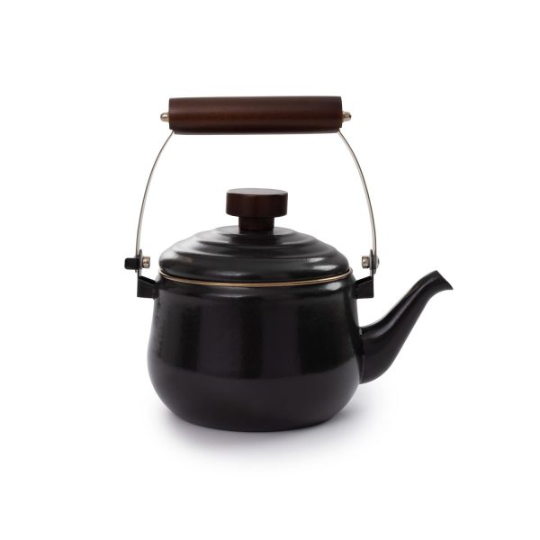 Barebones Living Enamel Teapot - Charcoal - CKW-348