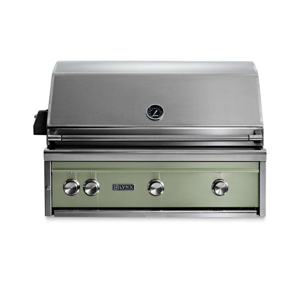 Lynx Professional 36 Inch Built-In All Infrared Trident Propane Grill w/ Flametrak & Rotisserie in Desert Sage - LF36ATR-DSLP