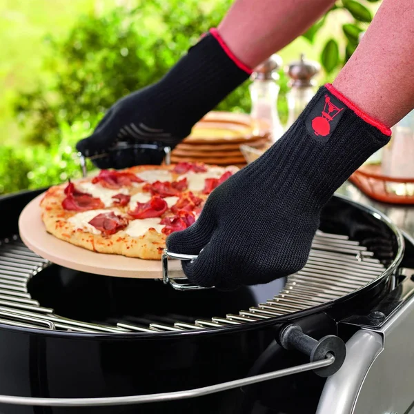 Weber 6535 Premium Large / Extra-Large Grill Gloves With Silicone Grip Pattern Palm - Set Of 2