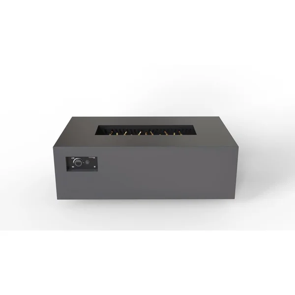 AON 48 Inch Rectangular Powder Coated Steel Natural Gas Fire Pit Table in Charcoal by Warming Trends