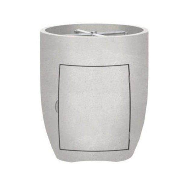 Bloomview 3 24 Inch Round GFRC Propane Fire Bowl in Ultra White by Lakeview Outdoor Designs