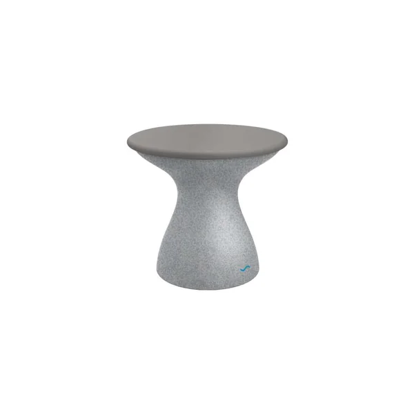 Autograph 17 Inch Round Polyresin End Table in Granite Gray by Ledge Lounger