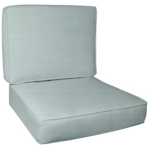 Sunbrella Canvas Spa Small Outdoor Replacement Club Chair Cushion Set W/ Piping By BBQGuys Signature