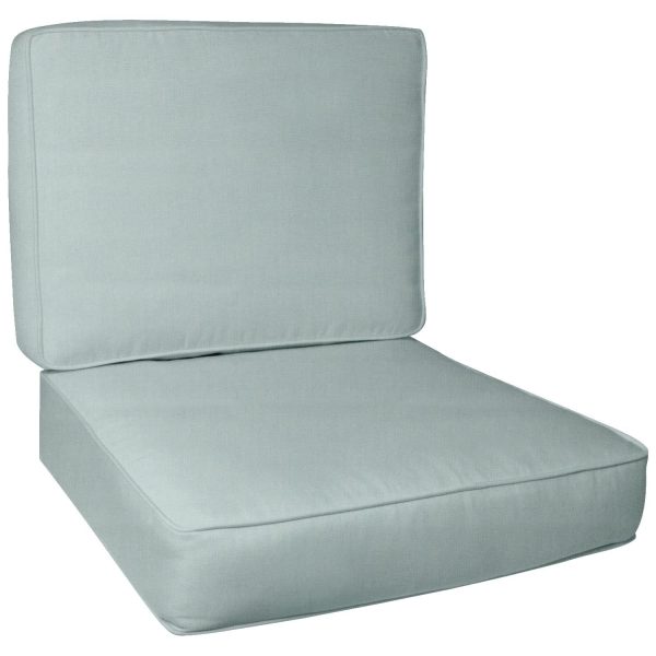 Sunbrella Canvas Spa Small Outdoor Replacement Club Chair Cushion Set W/ Piping By BBQGuys Signature
