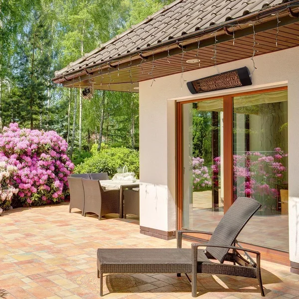 Eurofase Mason Series 39 Inch 2000 Watt Single Element Marine Grade 208V Electric Patio Heater in Black - EF20208B3