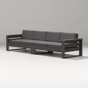 Latitude 4 Person Sofa in Vintage Coffee/Ash Charcoal By PW Designer Series