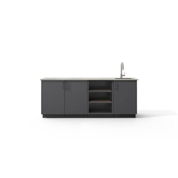 Urban Bonfire Reef Outdoor Kitchen w/ Keon Dekton Countertop & Anthracite Finish - B-Reef-Keon-Anthracite