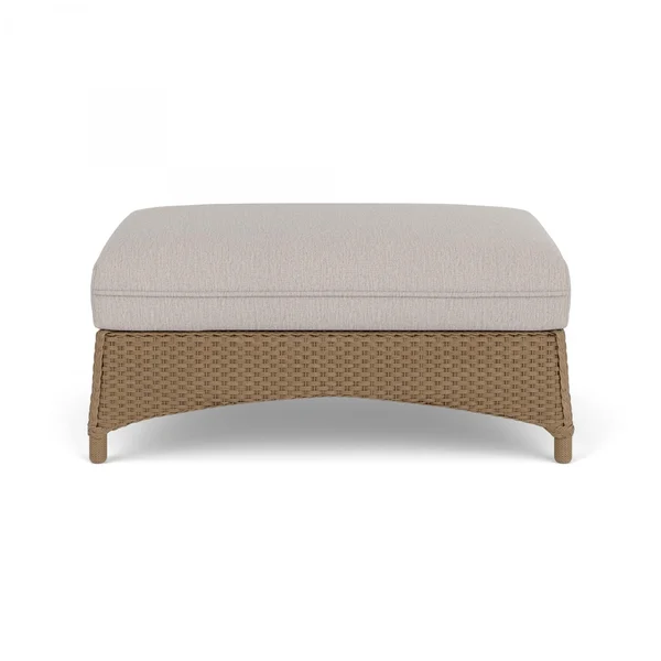 Mandalay Lloyd Loom Large Ottoman in Fawn/Remy Cloud by Lloyd Flanders