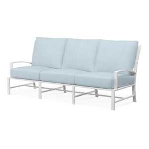 Bristol Aluminum Sofa in White/Canvas Skyline by Sunset West