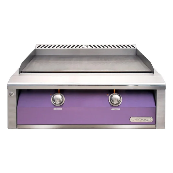 Alfresco 30-Inch Built-In Natural Gas Griddle in Blue Lilac - AXE-30GT-NG-S4005