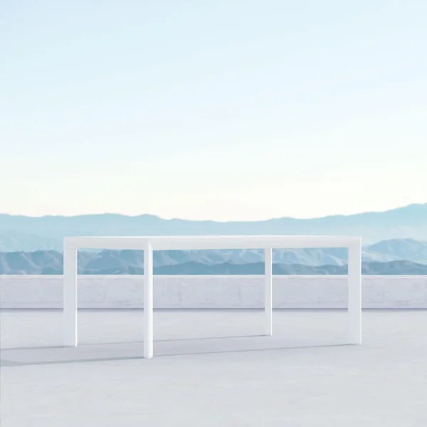 Porto 72 Inch White Aluminum Dining Table By Azzurro Living