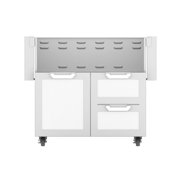 Hestan Double Drawer And Door Tower Cart For 36-Inch Gas Grill - Froth - GCR36-WH