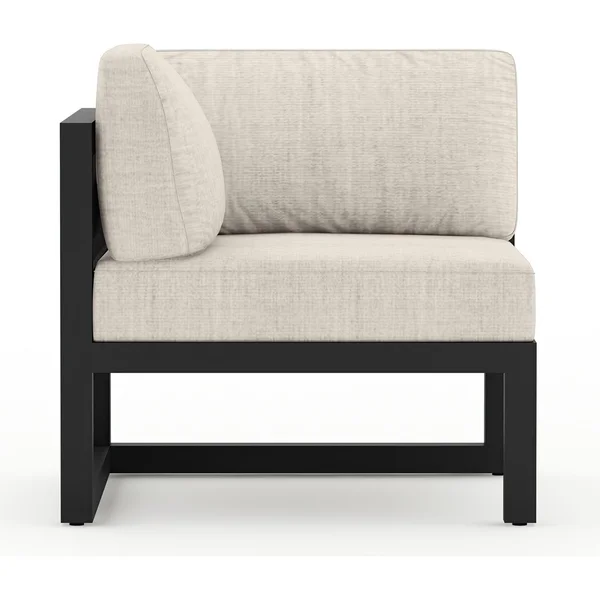 Misty Cove Aluminum Corner Section in Black/Cast Silver by Lakeview Outdoor Designs