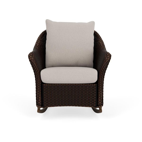 Weekend Retreat Lloyd Loom Rocking Chair in Mink/Remy Cloud by Lloyd Flanders