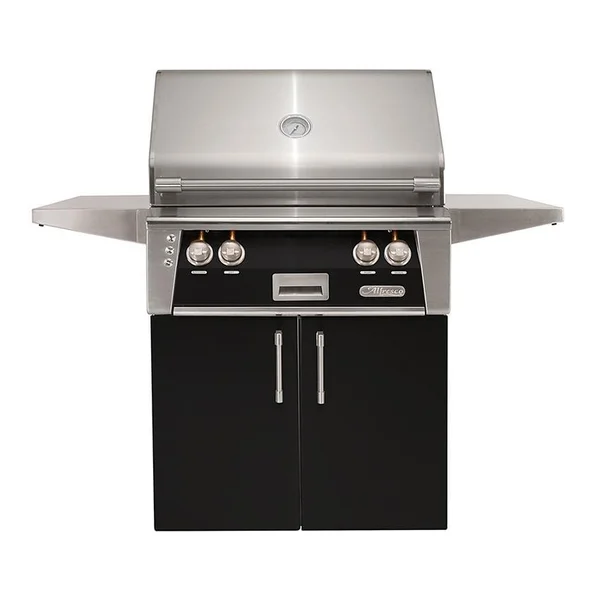 Alfresco ALXE 30-Inch Freestanding Propane Grill With Sear Zone And Rotisserie in Jet Black Gloss - ALXE-30SZC-LP-S9005