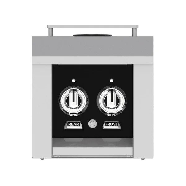 Hestan Built-In/Cart Mounted Natural Gas Double Side Burner - Stealth - AGB122-NG-BK