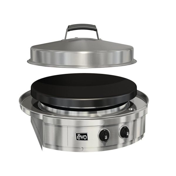 EVO Affinity 25G Built-In Flattop Natural Gas Grill w/ Non-Stick Ceramic Clad Coating - 10-0095-NG