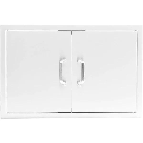 BBQGuys Signature 32-Inch Stainless Steel Double Access Door - Traditional