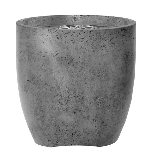 Bloomview 2 24 Inch Round GFRC Natural Gas Fire Bowl in Natural by Lakeview Outdoor Designs