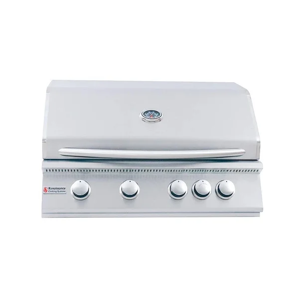 RCS Premier Series 32-Inch 4-Burner Built-In Propane Gas Grill With Rear Infrared Burner - RJC32ALP