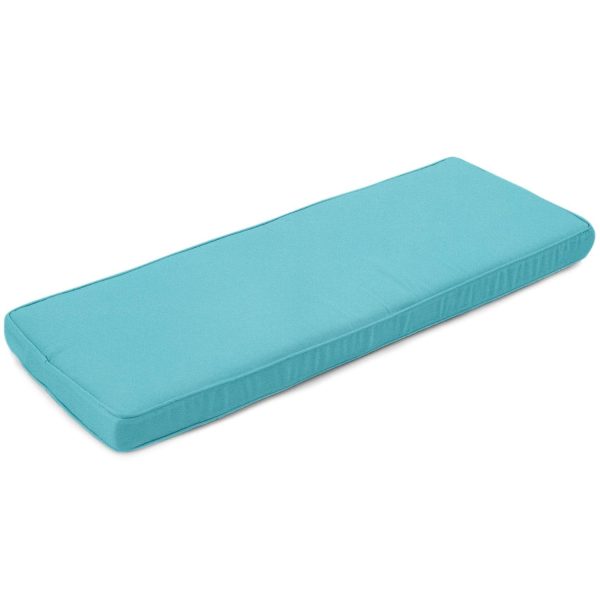 Sunbrella Canvas Aruba Small Outdoor Replacement Bench Cushion W/ Piping By BBQGuys Signature