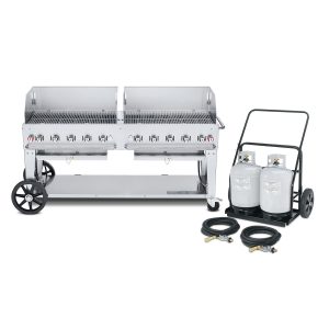 Crown Verity 72-Inch Mobile Grill & Propane Cart Windguard Package- CV-MCC-72WGP