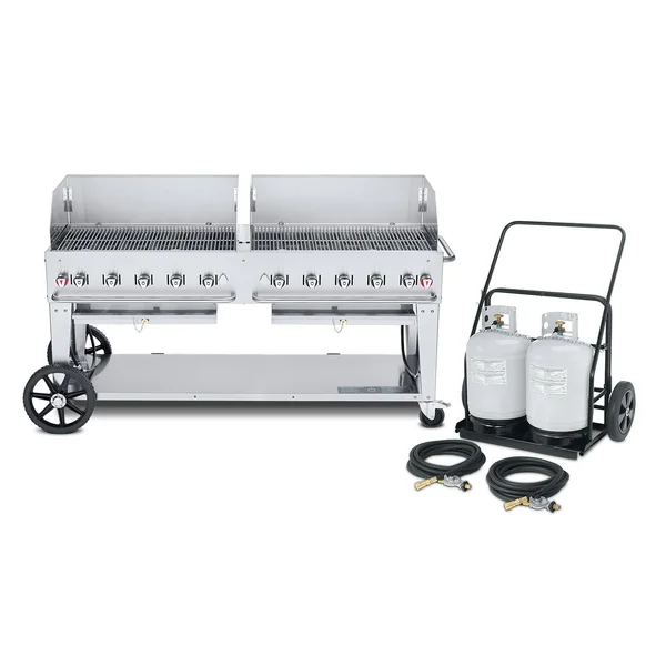 Crown Verity 72-Inch Mobile Grill & Propane Cart Windguard Package- CV-MCC-72WGP