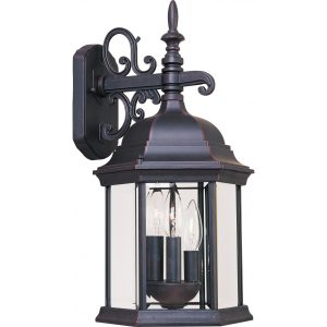 Maxim Builder Cast Three Light 19-Inch Outdoor Wall Light - Empire Bronze - 1073CLEB