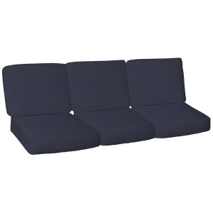 Sunbrella Spectrum Indigo 6 Piece Large Outdoor Replacement Sofa Cushion Set W/ Piping By BBQGuys Signature