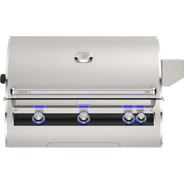 Fire Magic Echelon Diamond E790i 36-Inch Built-In Propane Grill w/ Rotisserie, Left Side Infrared Burner & Analog Thermometer - E790I-9LAP