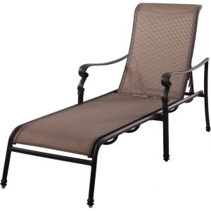 Monterey Cast Aluminum Chaise Lounge in Antique Bronze/Irish Mix by Darlee