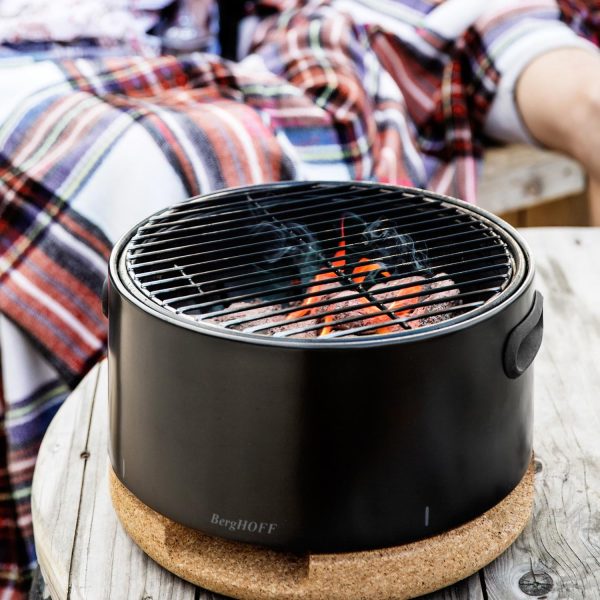 BergHOFF Leo Portable Tabletop BBQ Grill W/ Heat Resistant Base Black - 2415601