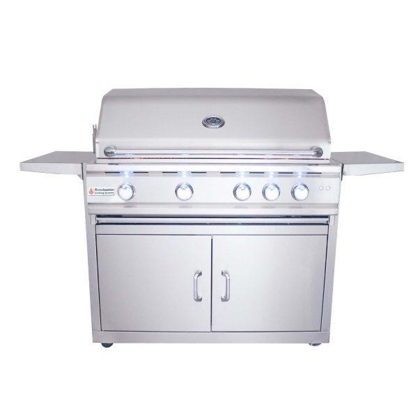 RCS Cutlass Pro 38 Inch Natural Gas Grill w/ Ceramic Briquette Tray Flame Tamers - RON38BCK