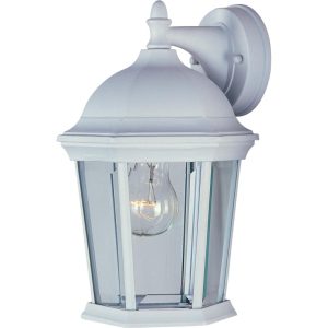 Maxim Builder Cast One Light 12-Inch Outdoor Wall Light - White - 1024WT