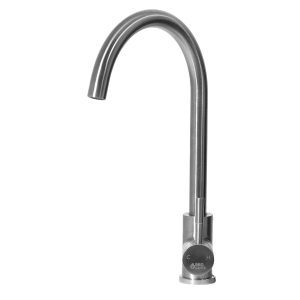 BBQGuys Signature Stainless Steel Outdoor Single Handle Gooseneck Hot/Cold Faucet - BBQ-K127