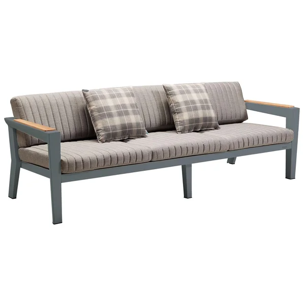 Champion Aluminum Sofa in Gray/Action Stone by HIGOLD