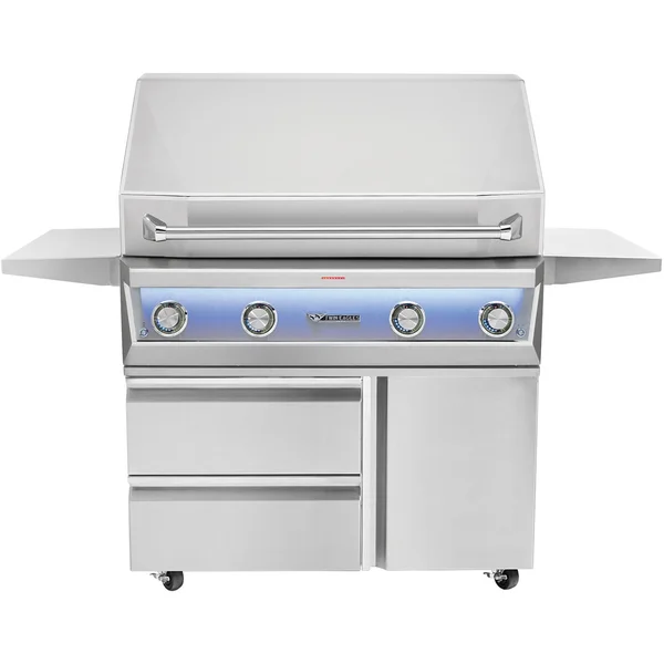 Twin Eagles Eagle One 42-Inch 3-Burner Natural Gas Grill with Sear Zone & Infrared Rotisserie Burner On Deluxe Cart - TE1BQ42RS-N