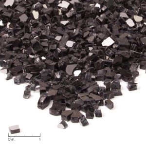 Lakeview 1/4-Inch Black Reflective Fire Glass - 20 Lbs